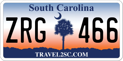 SC license plate ZRG466