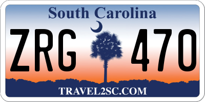 SC license plate ZRG470