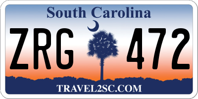 SC license plate ZRG472