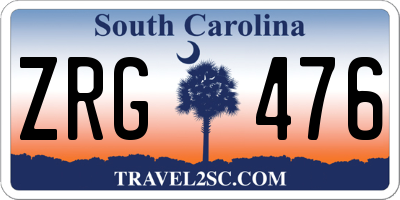 SC license plate ZRG476