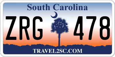 SC license plate ZRG478