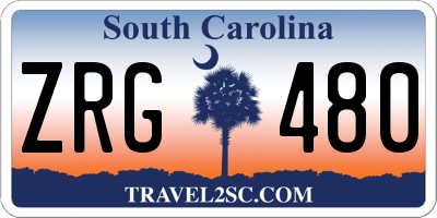 SC license plate ZRG480