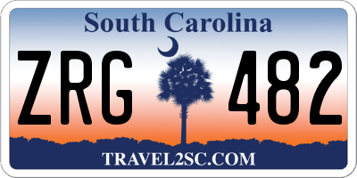 SC license plate ZRG482