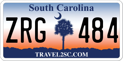 SC license plate ZRG484