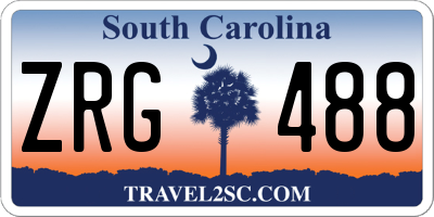 SC license plate ZRG488