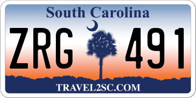 SC license plate ZRG491
