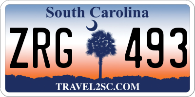 SC license plate ZRG493
