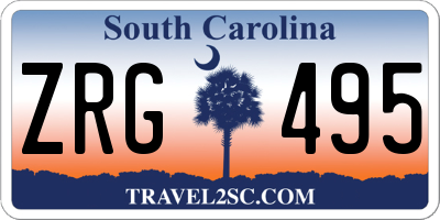 SC license plate ZRG495