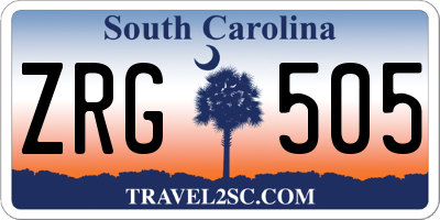 SC license plate ZRG505
