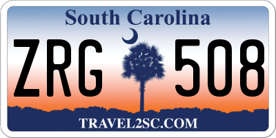 SC license plate ZRG508