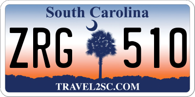SC license plate ZRG510