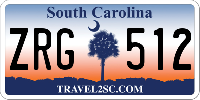 SC license plate ZRG512
