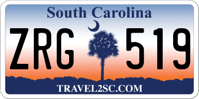 SC license plate ZRG519