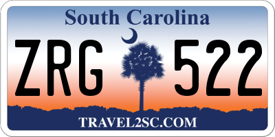 SC license plate ZRG522