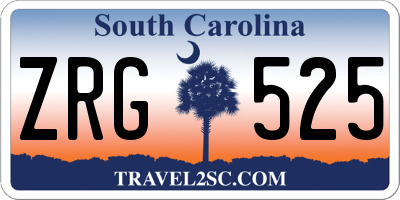 SC license plate ZRG525