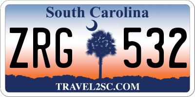 SC license plate ZRG532