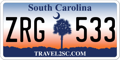 SC license plate ZRG533
