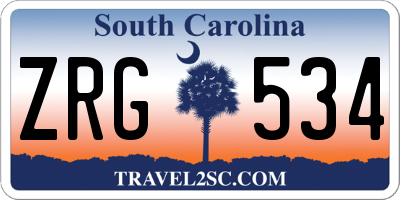 SC license plate ZRG534