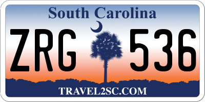 SC license plate ZRG536