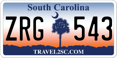 SC license plate ZRG543