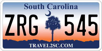 SC license plate ZRG545