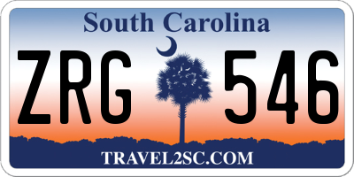 SC license plate ZRG546