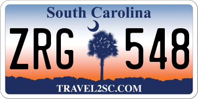SC license plate ZRG548