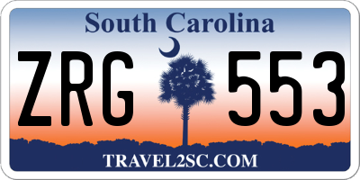 SC license plate ZRG553
