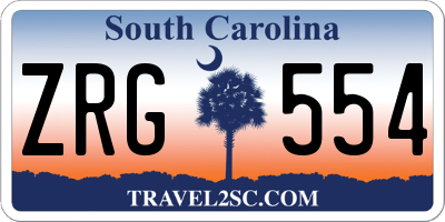 SC license plate ZRG554