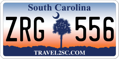 SC license plate ZRG556