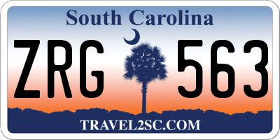 SC license plate ZRG563