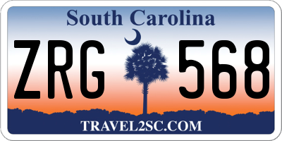SC license plate ZRG568