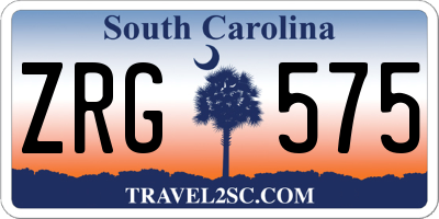 SC license plate ZRG575
