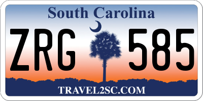 SC license plate ZRG585
