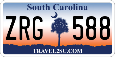 SC license plate ZRG588