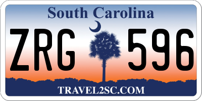 SC license plate ZRG596