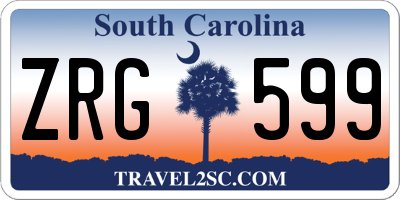 SC license plate ZRG599