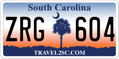 SC license plate ZRG604