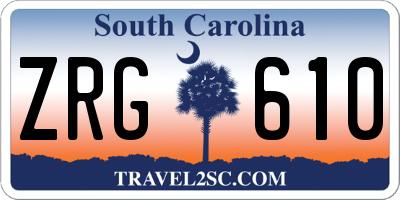 SC license plate ZRG610