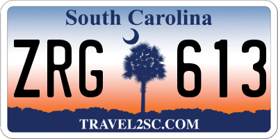 SC license plate ZRG613