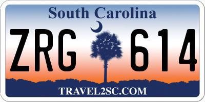SC license plate ZRG614