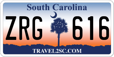 SC license plate ZRG616