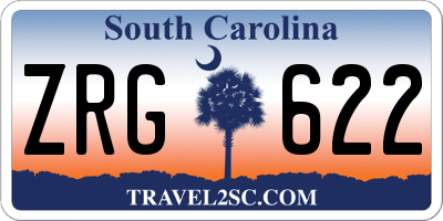 SC license plate ZRG622