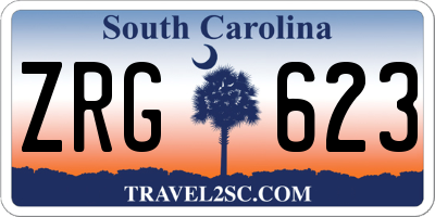 SC license plate ZRG623