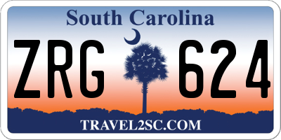 SC license plate ZRG624