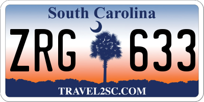 SC license plate ZRG633