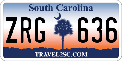 SC license plate ZRG636