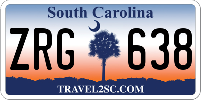 SC license plate ZRG638