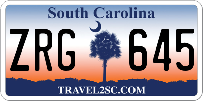 SC license plate ZRG645