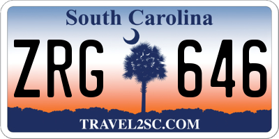SC license plate ZRG646